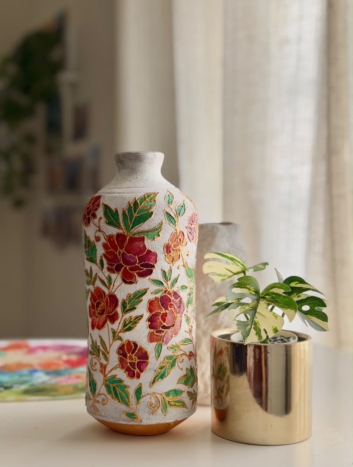 Hand-painted bottle